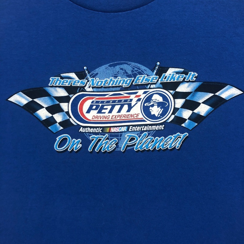 Richard Petty Racing T-Shirt NASCAR Graphic Tee Blue AAA Men's Size XL
